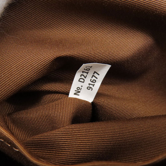 COACH Shoulder Bag 91677 PVC Brown Signature 2WAY Women Used Authentic