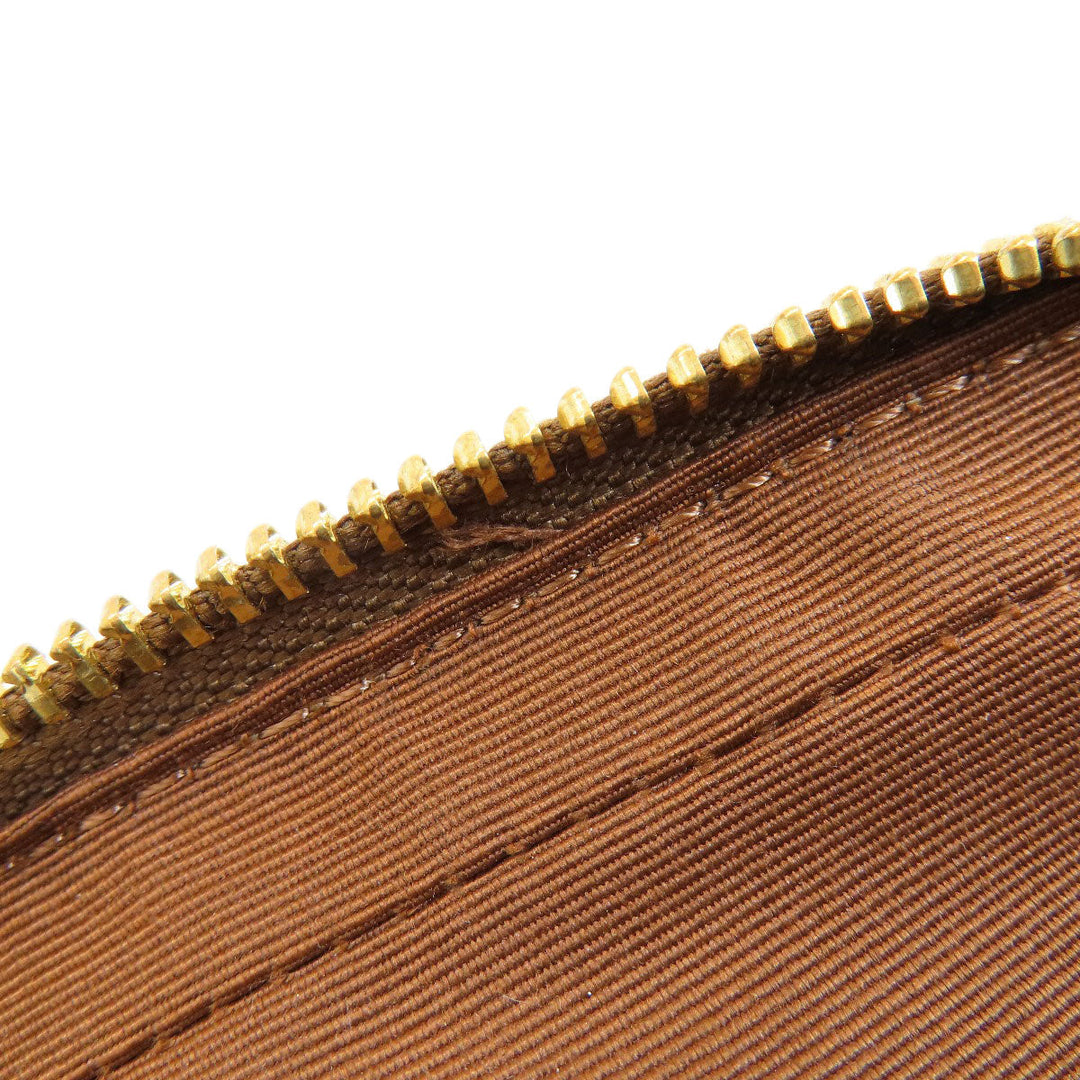 COACH Shoulder Bag 91677 PVC Brown Signature 2WAY Women Used Authentic