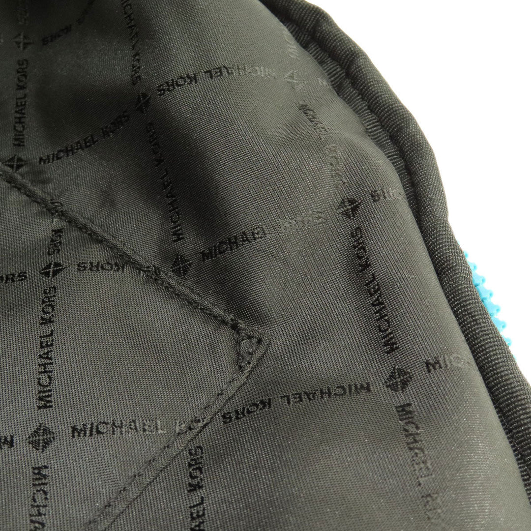 MICHAEL KORS Backpack Nylon green logo Women Used Authentic