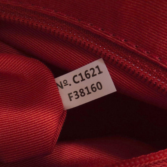 COACH Handbag F38160 PVC Red logo 2WAY flower motif Women Used Authentic