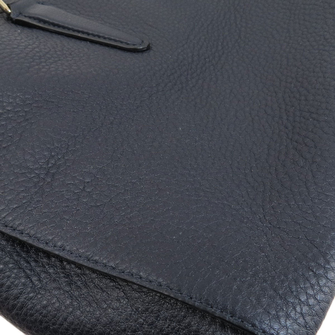 COACH Handbag F35185 leather Navy logo 2WAY Women Used Authentic