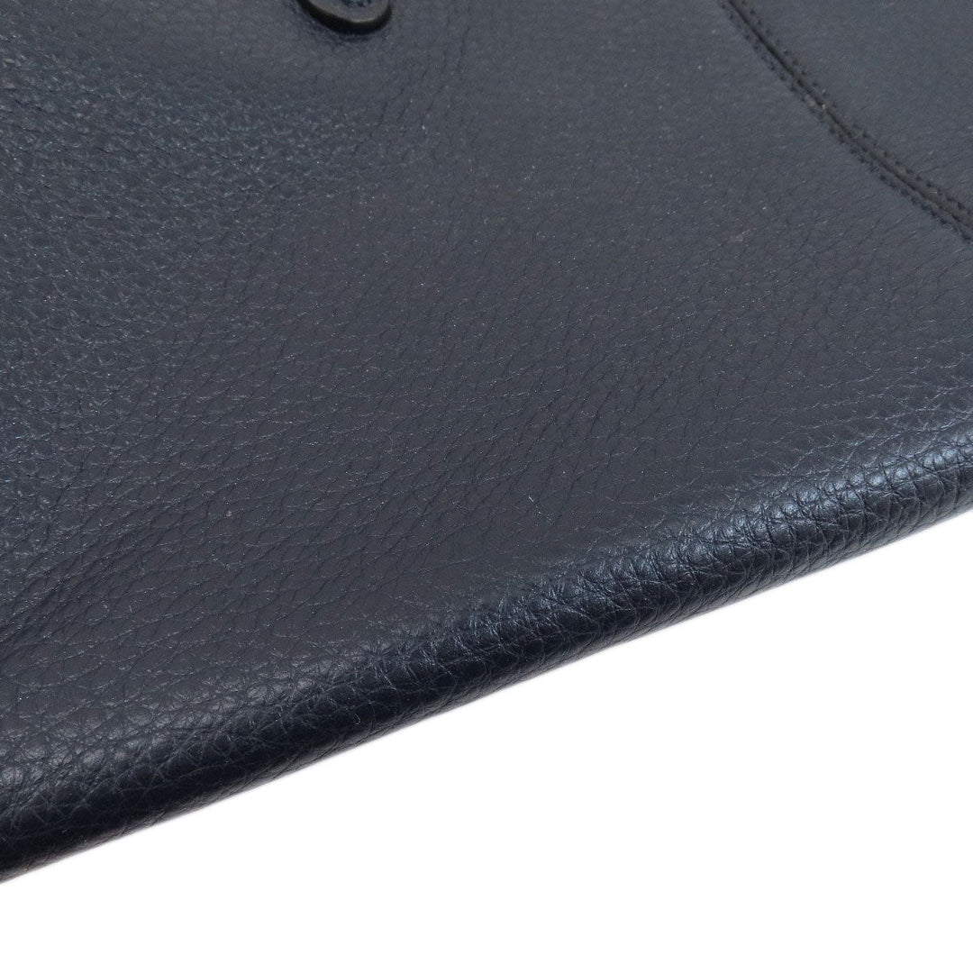 COACH Handbag F35185 leather Navy logo 2WAY Women Used Authentic