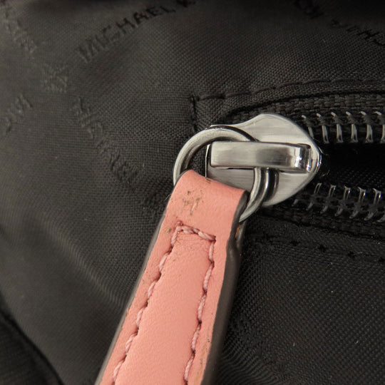 MICHAEL KORS Backpack Nylon pink logo Women Used Authentic