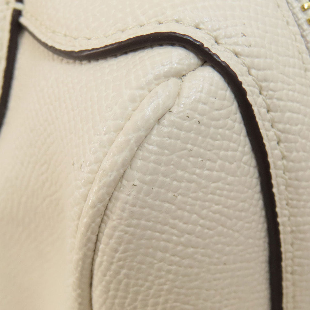 COACH Handbag F73172 leather white Flower 2WAY Women Used Authentic