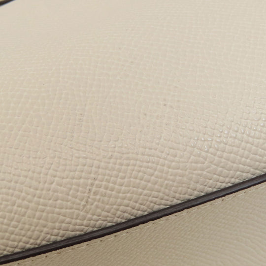 COACH Handbag F73172 leather white Flower 2WAY Women Used Authentic