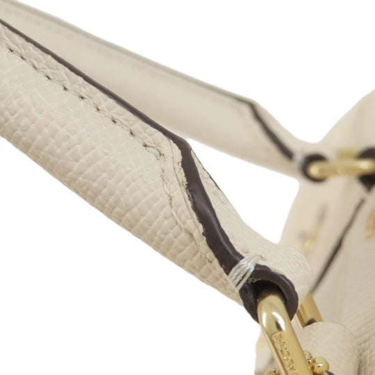 COACH Handbag F73172 leather white Flower 2WAY Women Used Authentic