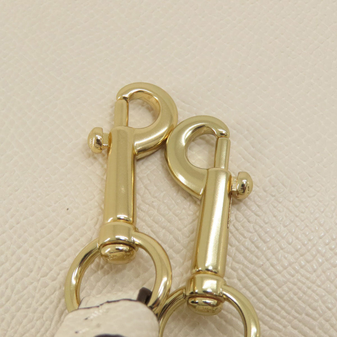 COACH Handbag F73172 leather white Flower 2WAY Women Used Authentic