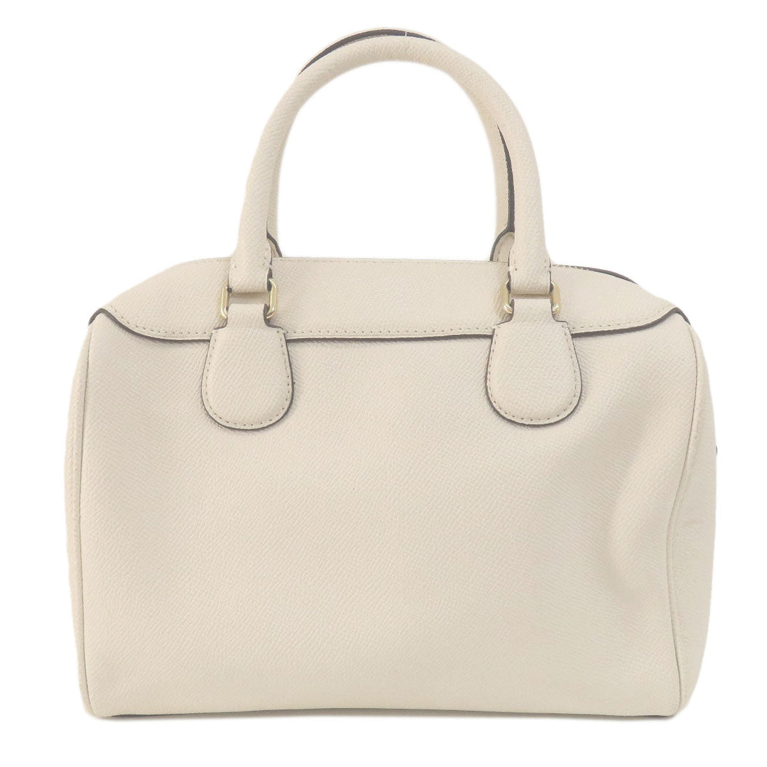 COACH Handbag F73172 leather white Flower 2WAY Women Used Authentic