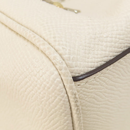 COACH Handbag F73172 leather white Flower 2WAY Women Used Authentic