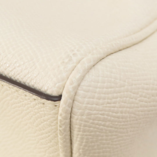 COACH Handbag F73172 leather white Flower 2WAY Women Used Authentic