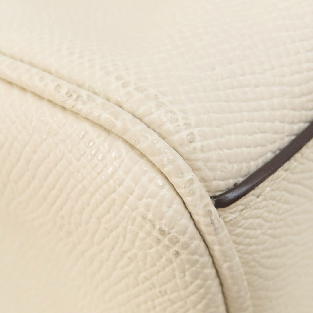 COACH Handbag F73172 leather white Flower 2WAY Women Used Authentic