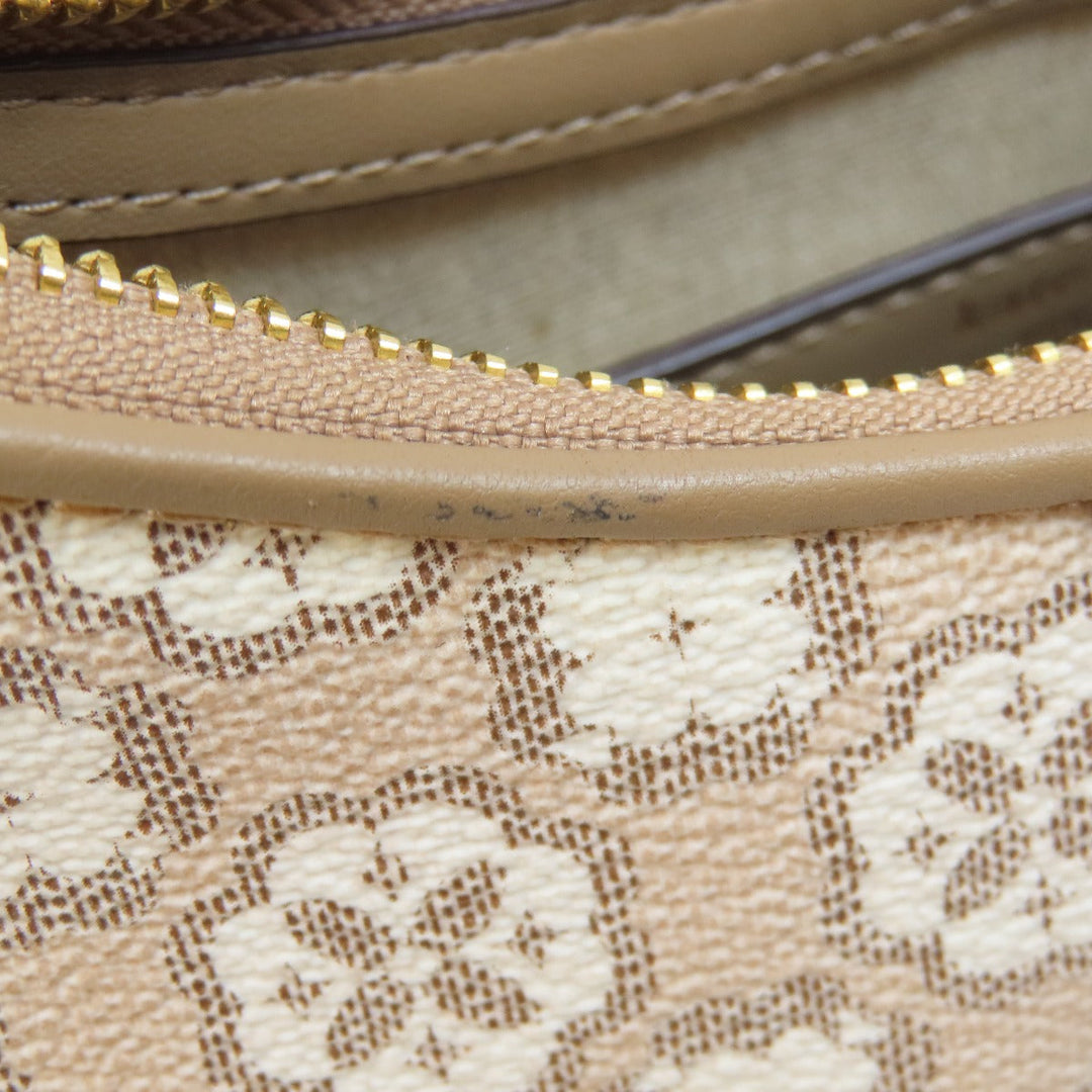 Kate Spade Shoulder Bag PVC beige spade flower Women Used Authentic