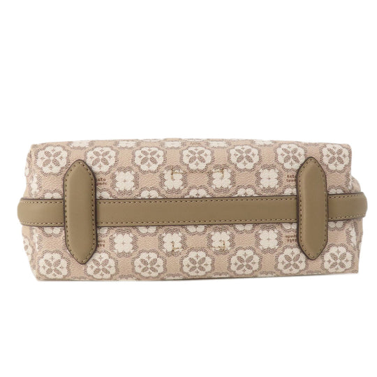 Kate Spade Shoulder Bag PVC beige spade flower Women Used Authentic