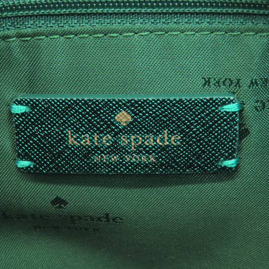 Kate Spade Handbag PVC green Lame 2WAY Women Used Authentic
