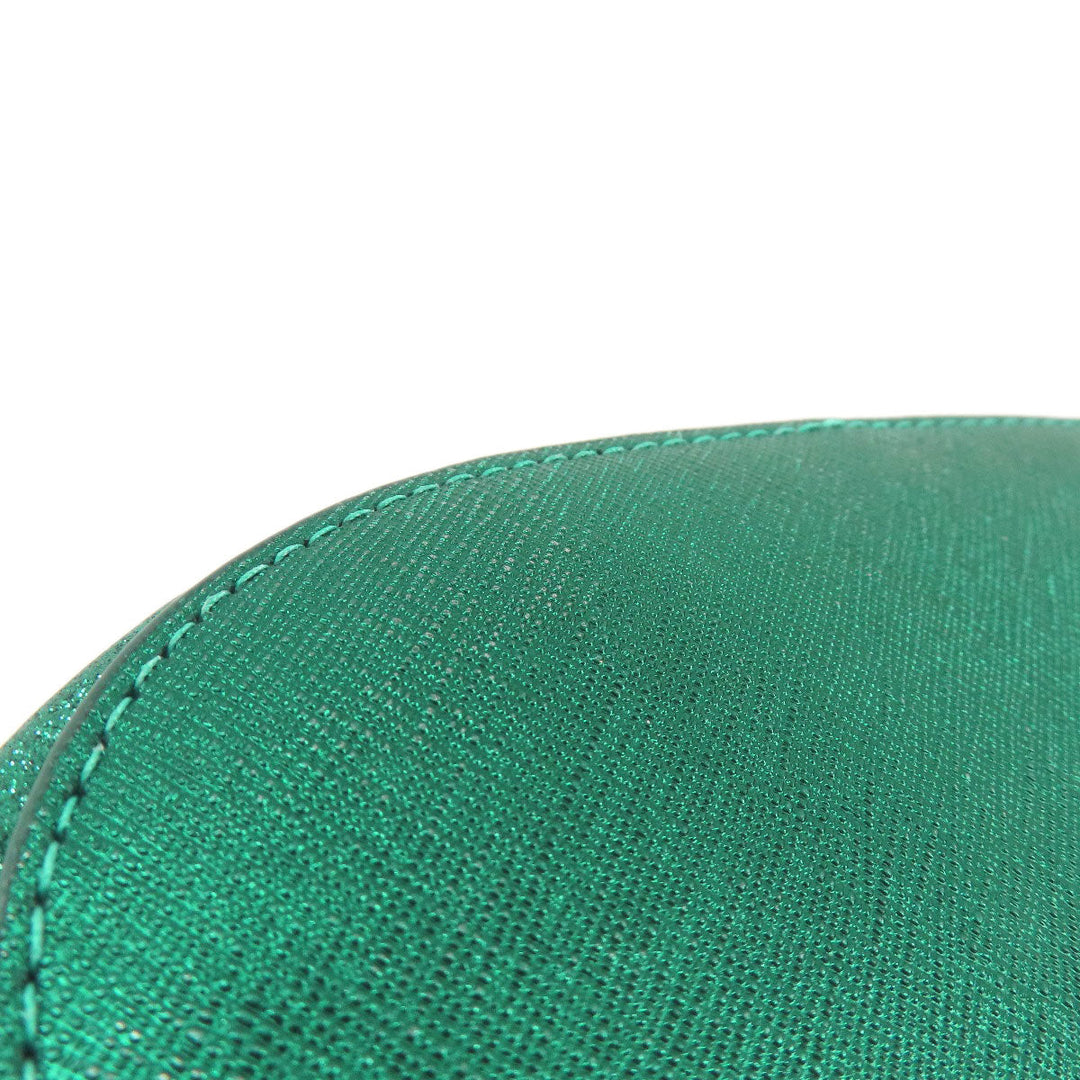 Kate Spade Handbag PVC green Lame 2WAY Women Used Authentic