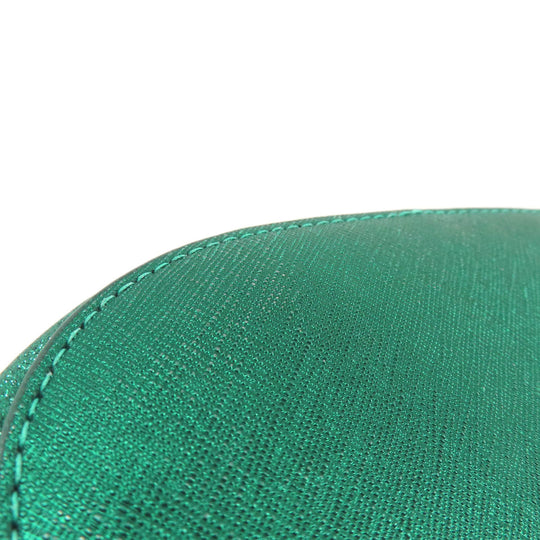 Kate Spade Handbag PVC green Lame 2WAY Women Used Authentic
