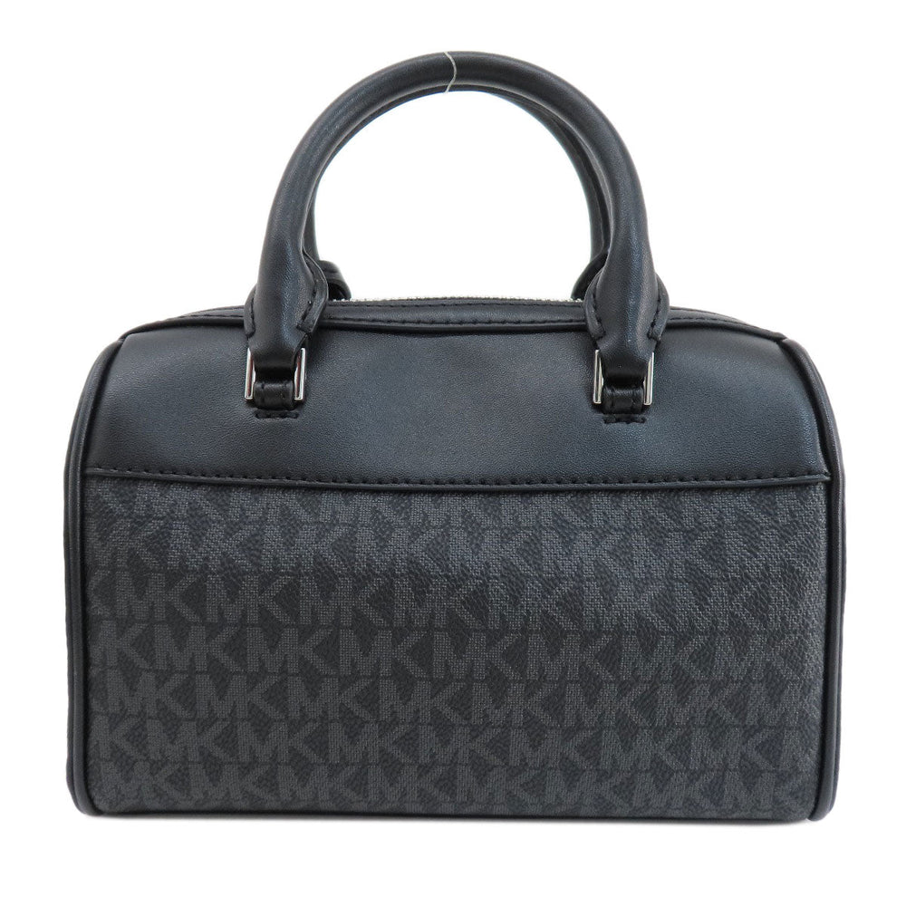 MICHAEL KORS Handbag PVC black MK Signature 2WAY Women Used Authentic