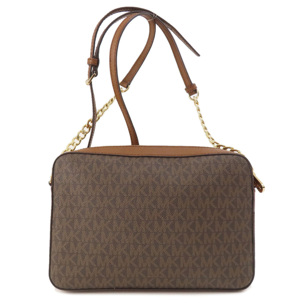 MICHAEL KORS Shoulder Bag PVC Brown MK signature