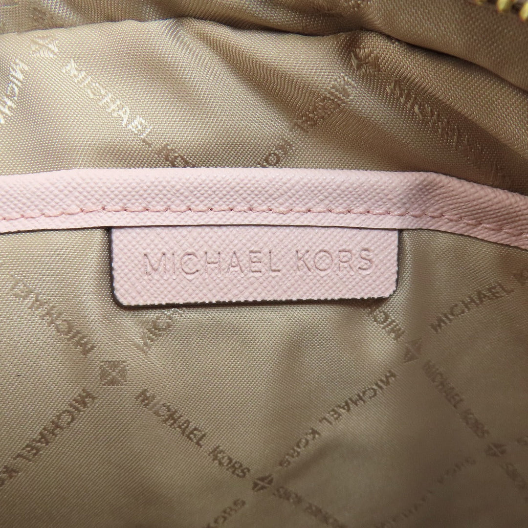MICHAEL KORS Shoulder Bag PVC Brown MK signature Women Used Authentic