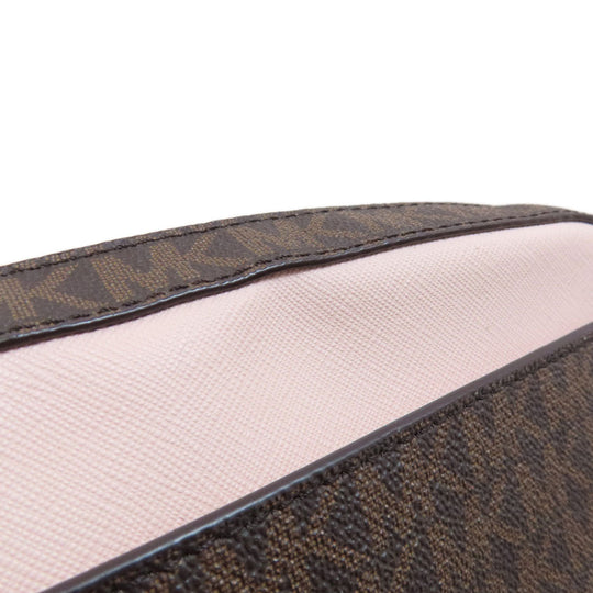 MICHAEL KORS Shoulder Bag PVC Brown MK signature Women Used Authentic