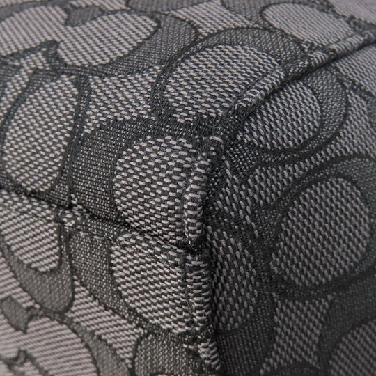 COACH Tote Bag F58327 canvas black Signature 2WAY Women Used Authentic