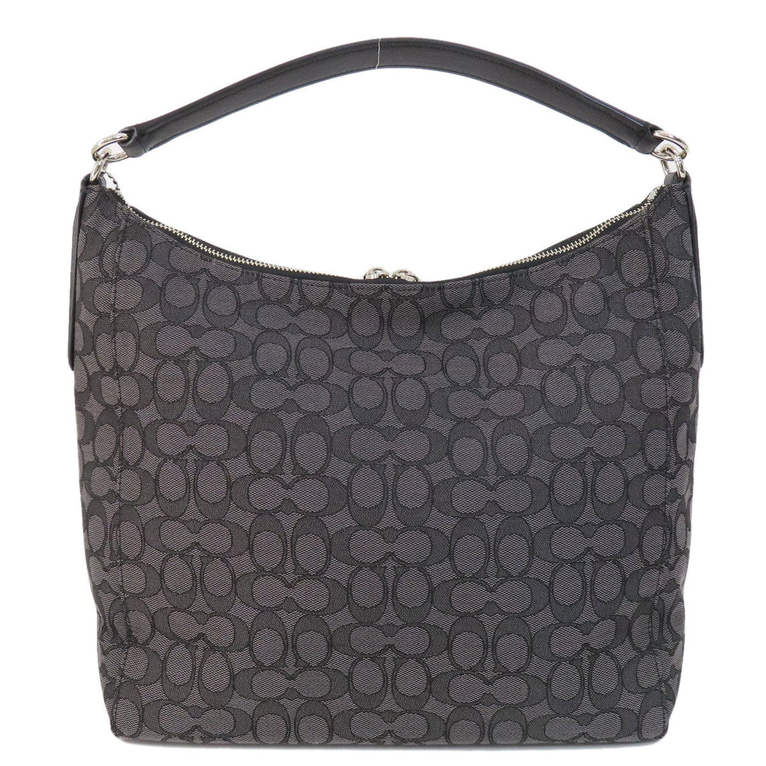 COACH Tote Bag F58327 canvas black Signature 2WAY Women Used Authentic