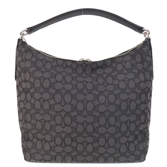 COACH Tote Bag F58327 canvas black Signature 2WAY Women Used Authentic