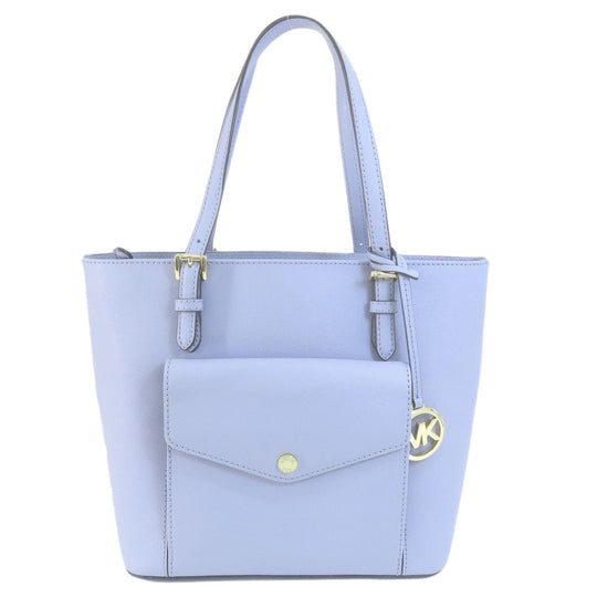 MICHAEL KORS Tote Bag leather blue logo Women Used Authentic