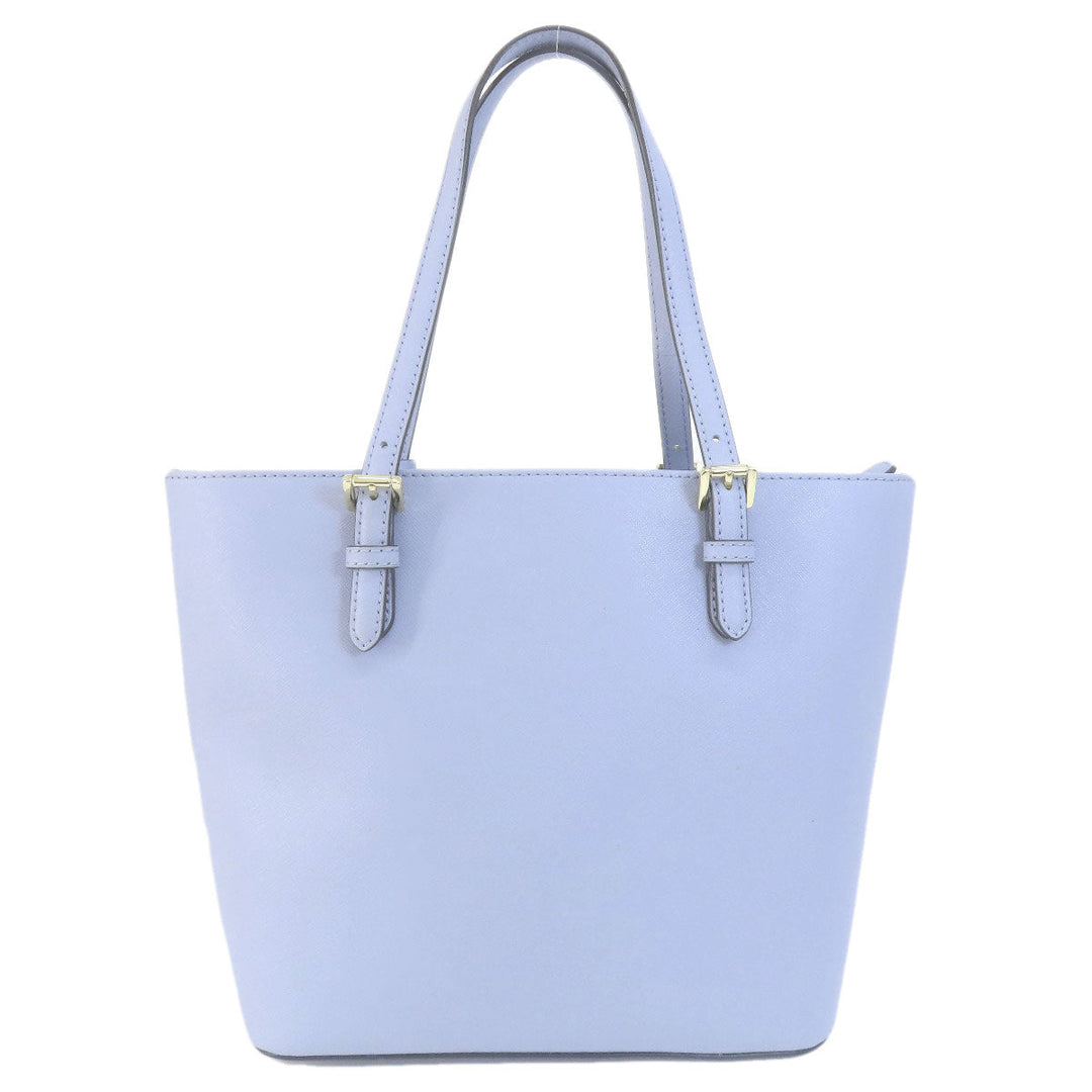 MICHAEL KORS Tote Bag leather blue logo Women Used Authentic