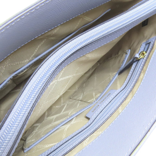 MICHAEL KORS Tote Bag leather blue logo Women Used Authentic