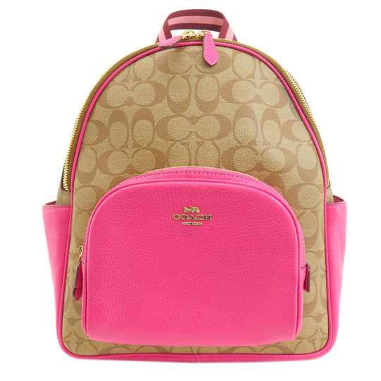 COACH Backpack C8522 PVC pink Coat Backpack Women Used Authentic