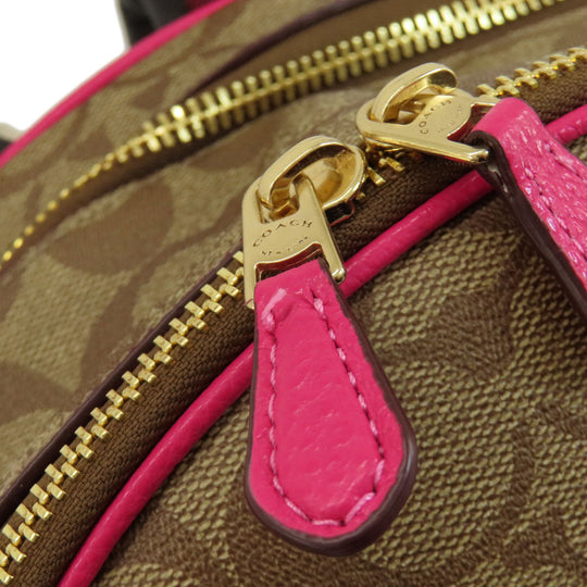 COACH Backpack C8522 PVC pink Coat Backpack Women Used Authentic