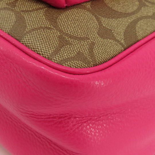 COACH Backpack C8522 PVC pink Coat Backpack Women Used Authentic