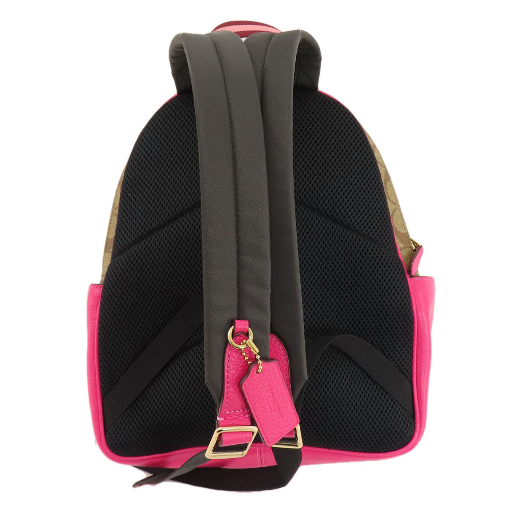 COACH Backpack C8522 PVC pink Coat Backpack Women Used Authentic