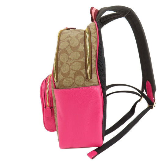 COACH Backpack C8522 PVC pink Coat Backpack Women Used Authentic