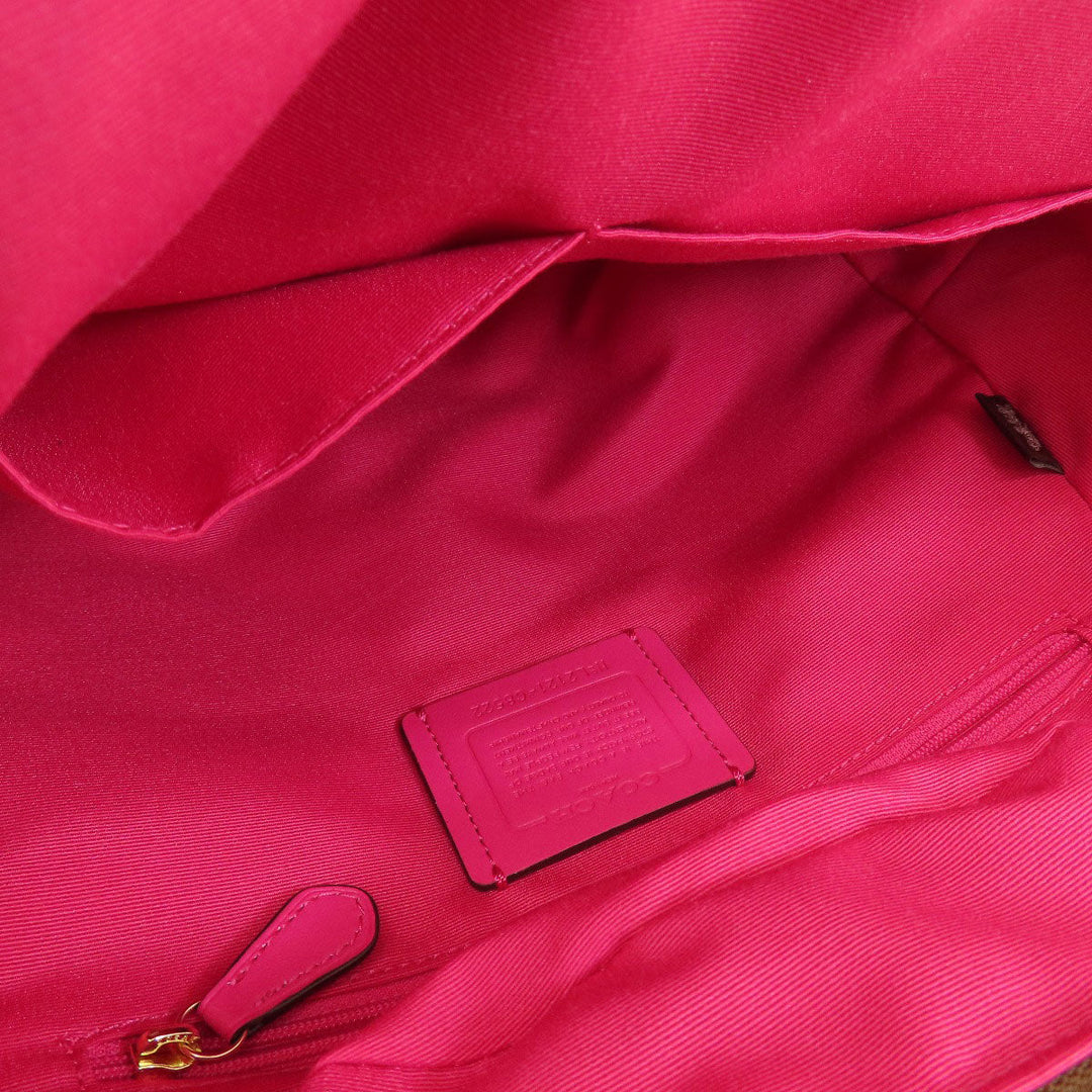 COACH Backpack C8522 PVC pink Coat Backpack Women Used Authentic
