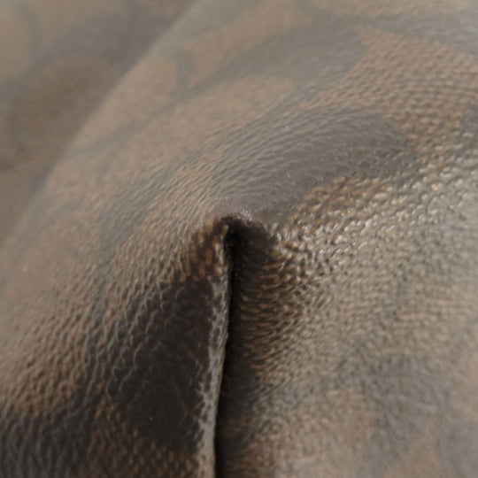 COACH Tote Bag F14929 PVC Brown Signature Women Used Authentic