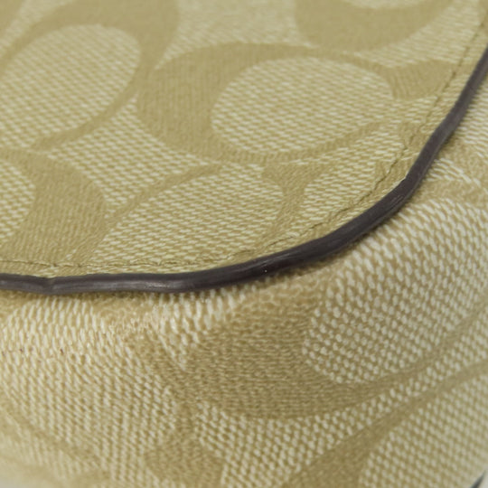 COACH Shoulder Bag 91013 PVC white Signature Women Used Authentic