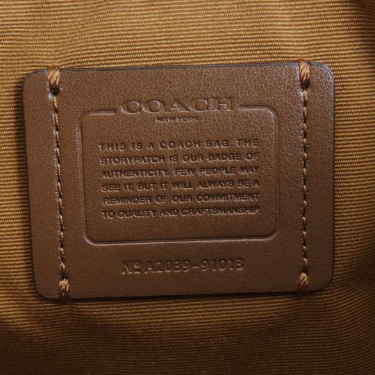 COACH Shoulder Bag 91013 PVC white Signature Women Used Authentic