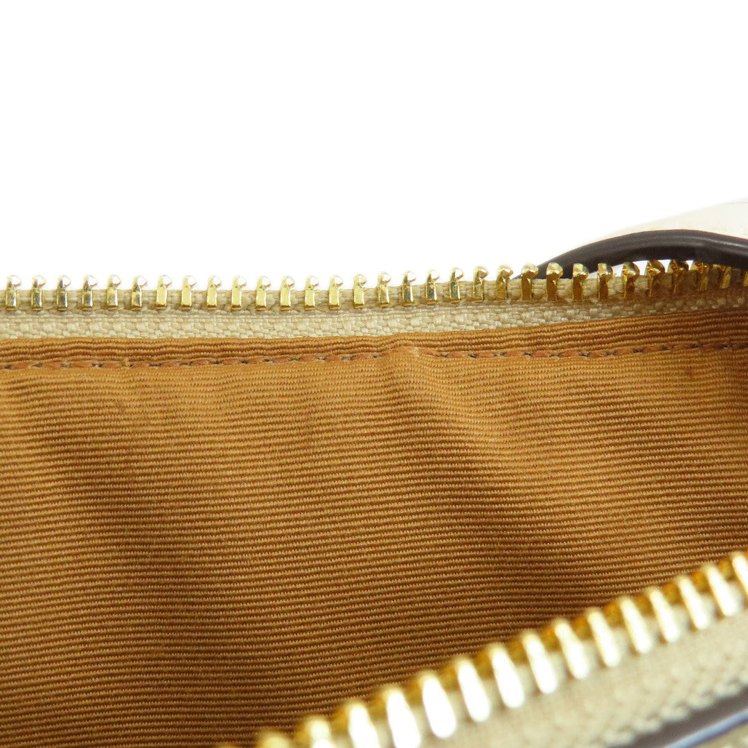 COACH Shoulder Bag 91013 PVC white Signature Women Used Authentic