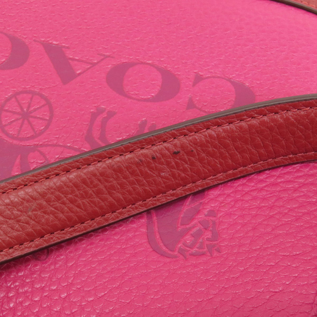 COACH Shoulder Bag C5776 leather pink logo Women Used Authentic