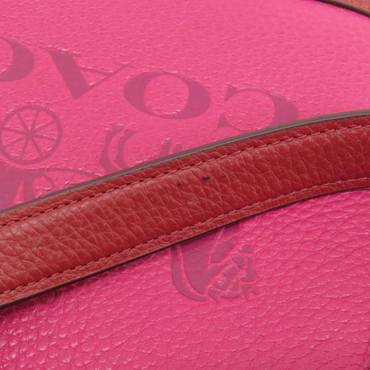 COACH Shoulder Bag C5776 leather pink logo Women Used Authentic