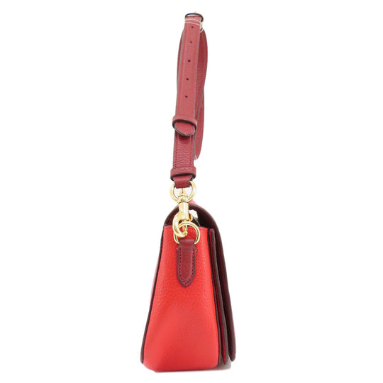 COACH Shoulder Bag C5776 leather pink logo Women Used Authentic