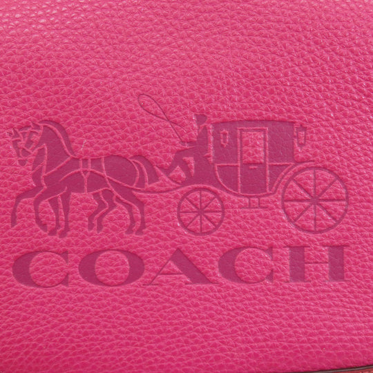 COACH Shoulder Bag C5776 leather pink logo Women Used Authentic