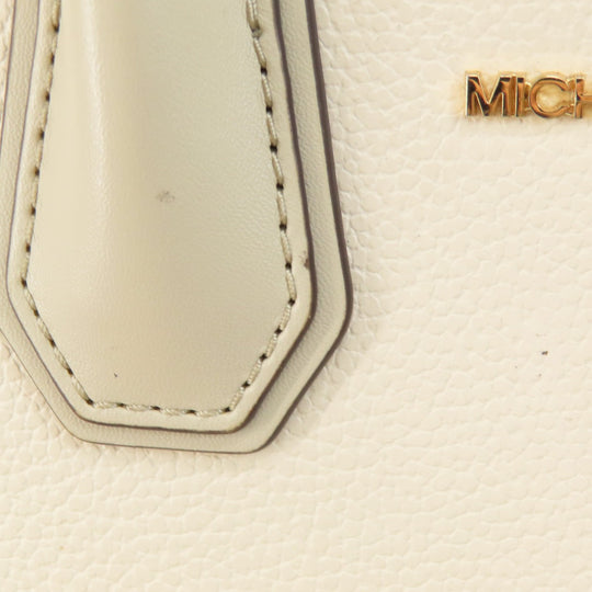 MICHAEL KORS Handbag PVC white logo 2WAY Women Used Authentic