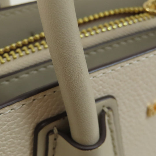 MICHAEL KORS Handbag PVC white logo 2WAY Women Used Authentic