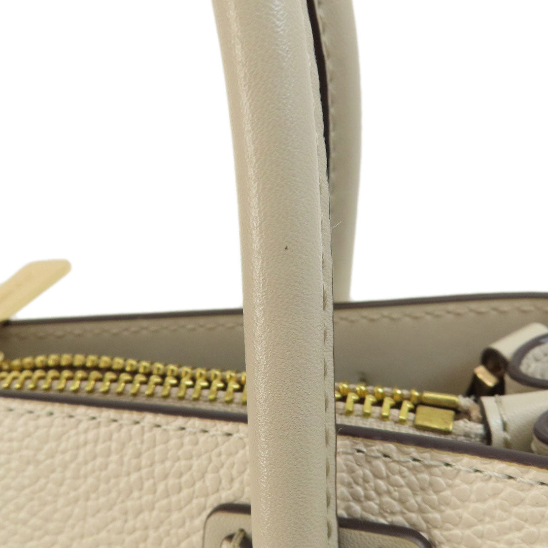 MICHAEL KORS Handbag PVC white logo 2WAY Women Used Authentic