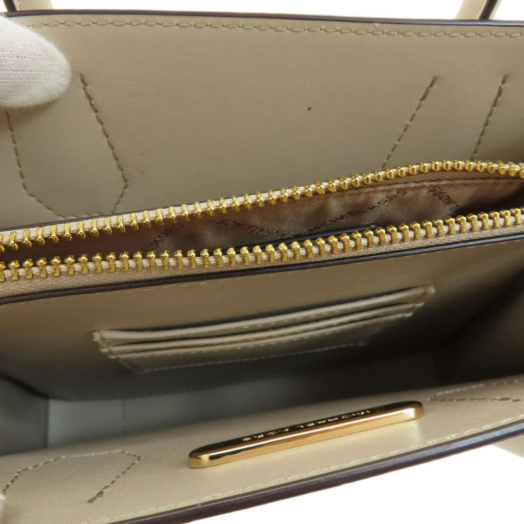 MICHAEL KORS Handbag PVC white logo 2WAY Women Used Authentic