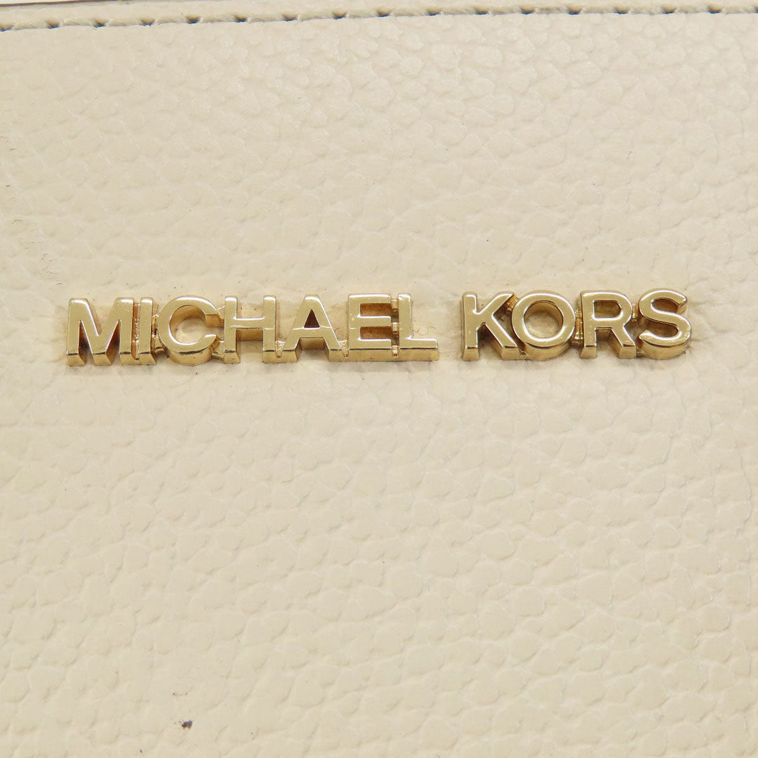 MICHAEL KORS Handbag PVC white logo 2WAY Women Used Authentic