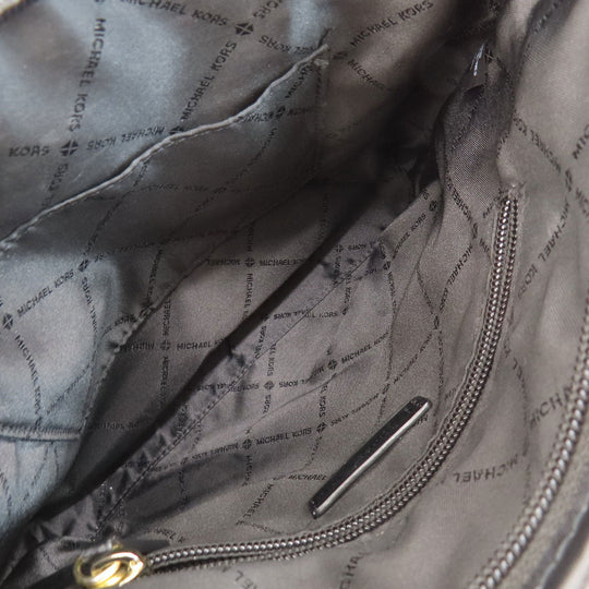 MICHAEL KORS Shoulder Bag leather black logo Women Used Authentic